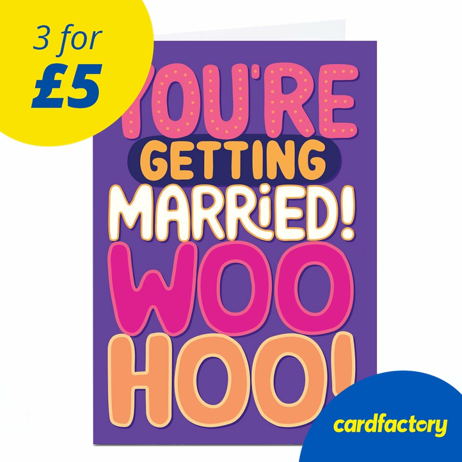 Image of Pigment Wedding Card - You're Getting Married Woohoo