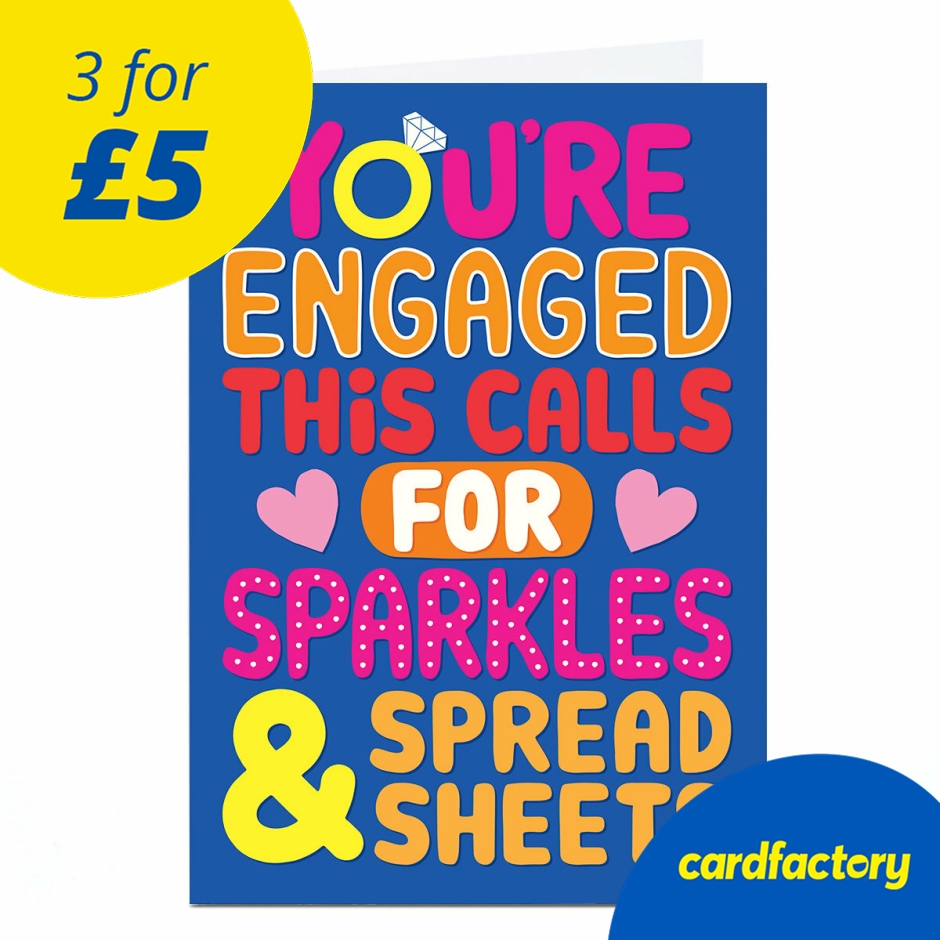 Image of Pigment Engagement Card - This Calls For Sparkles &amp; Spreadsheets