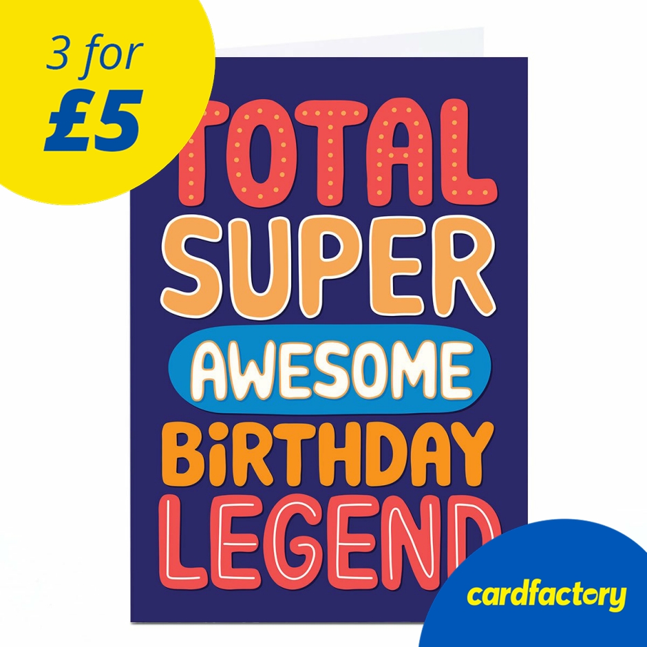 Image of Birthday Card - Total Super Awesome Legend