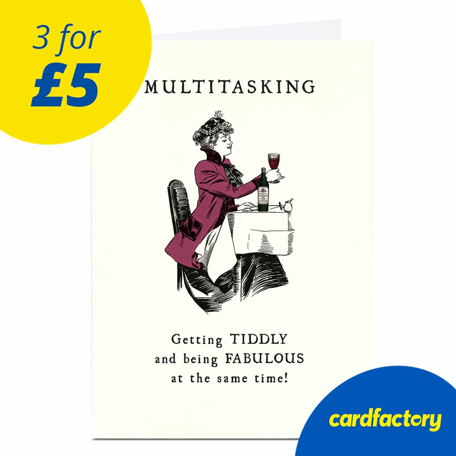 Image of Birthday Card - Multitasking Tiddly and Fabulous