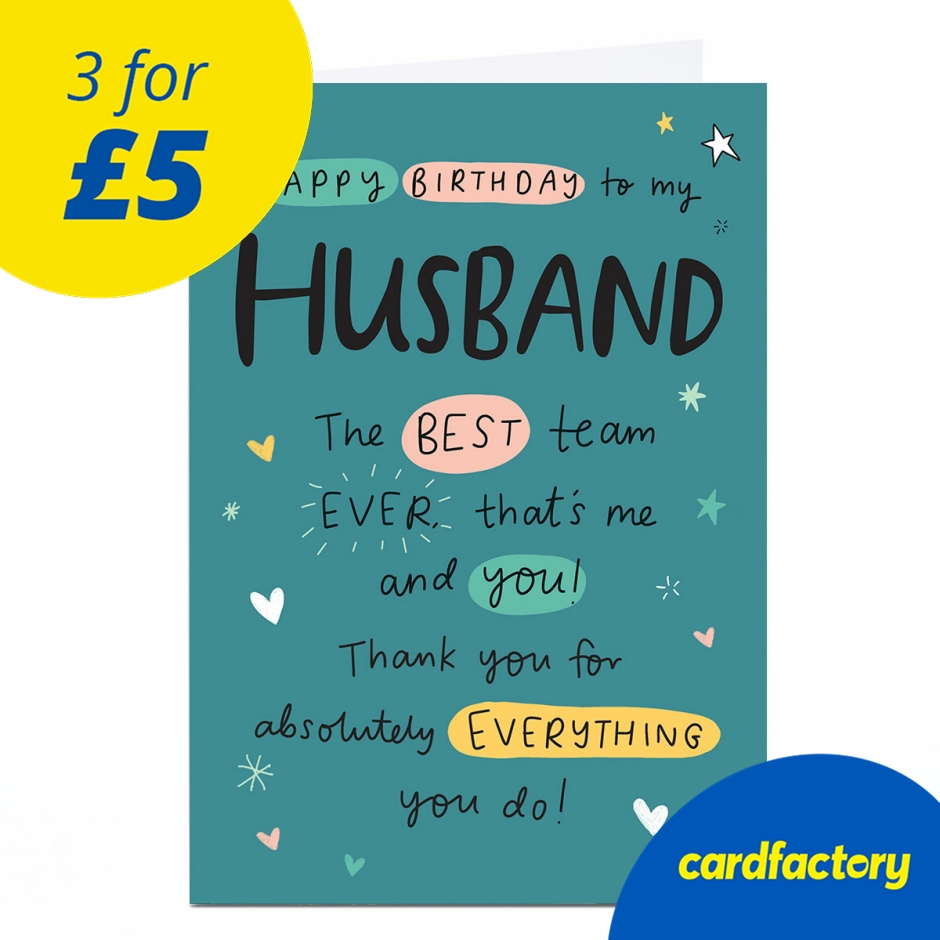 Image of Birthday Card - Best Team Ever, Husband