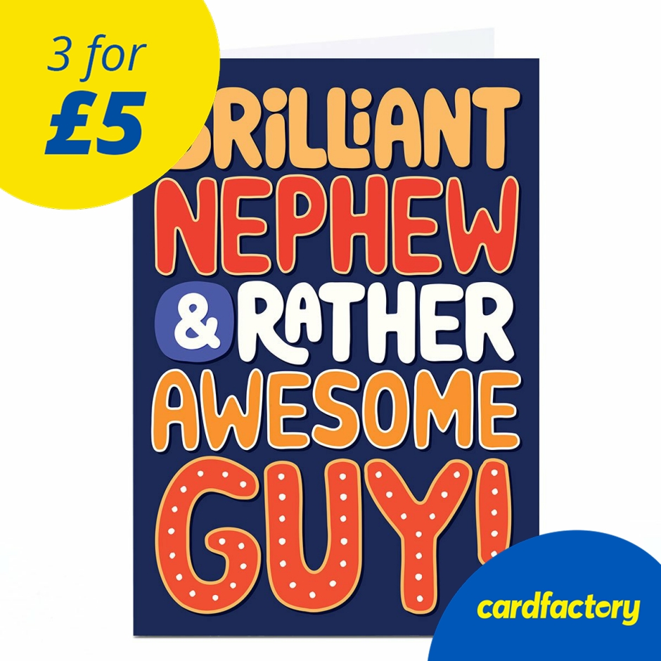 Image of Birthday Card - Brilliant &amp; Rather Awesome, Nephew