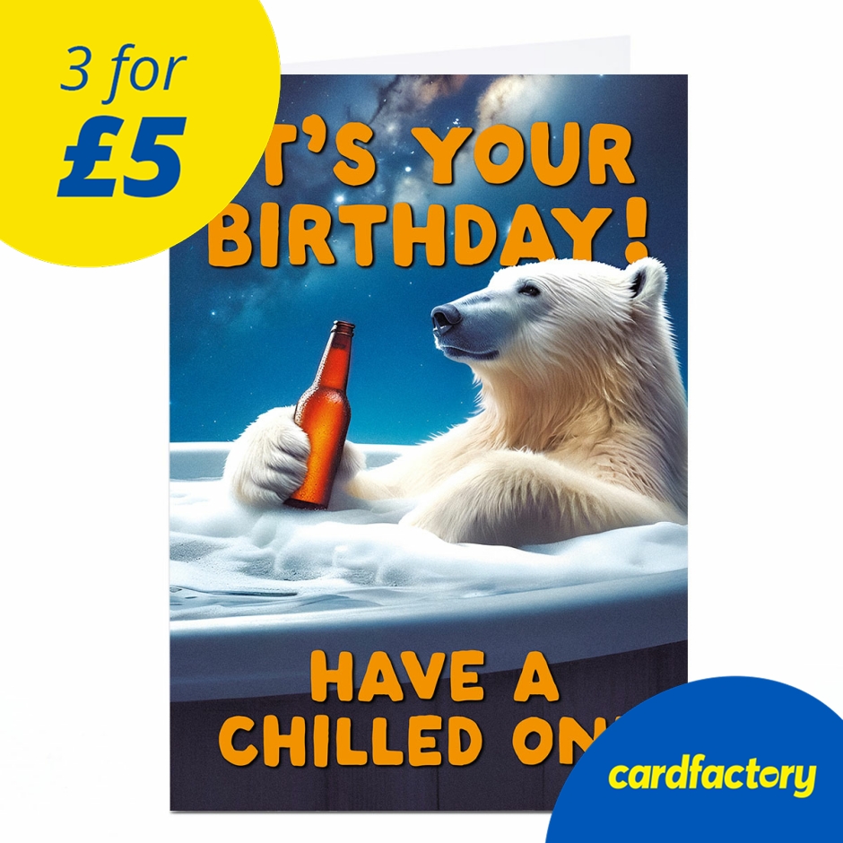 Image of Birthday Card - Chilled Polar Bear