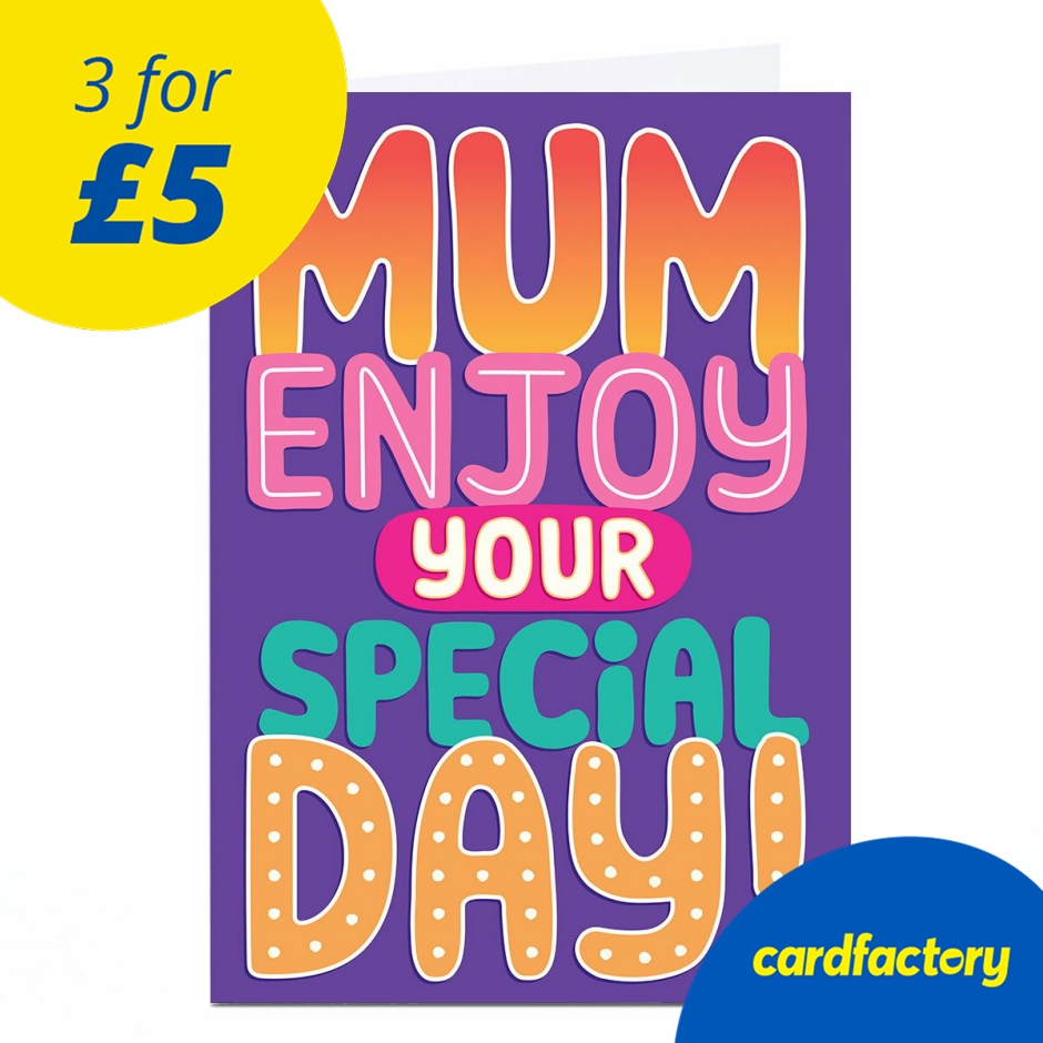 Image of Birthday Card - Enjoy Your Special Day, Mum