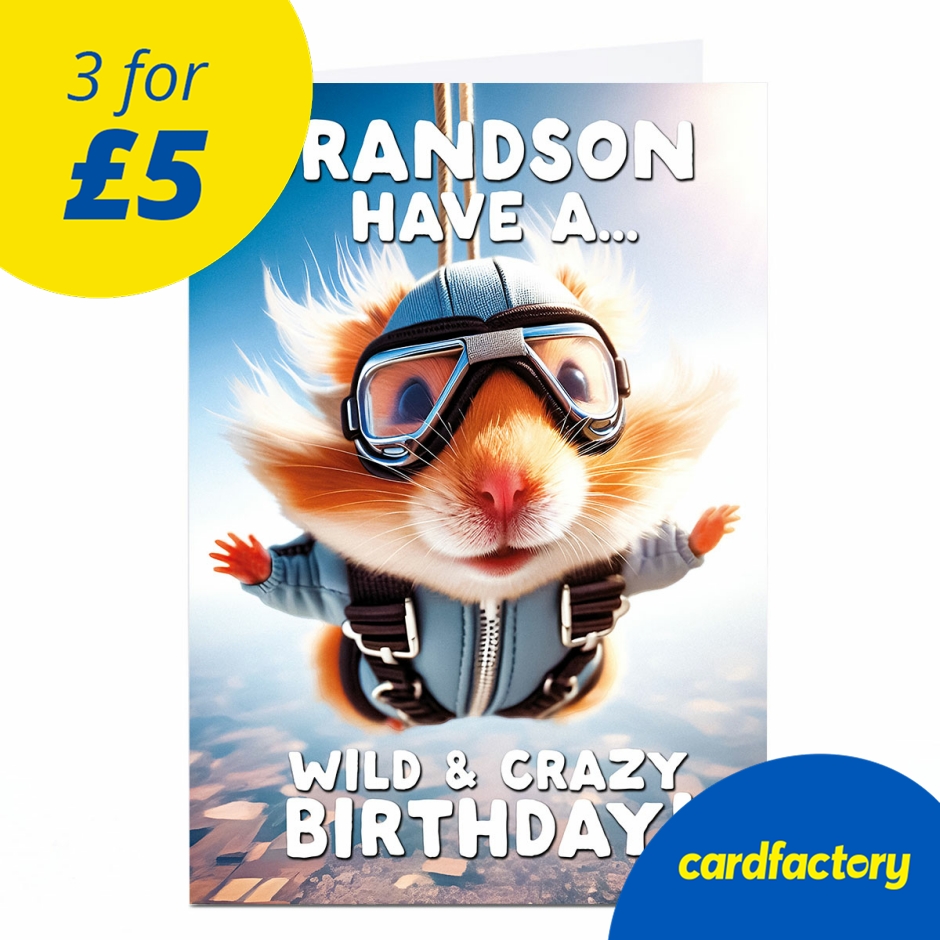 Image of Birthday Card - Wild &amp; Crazy Birthday, Grandson