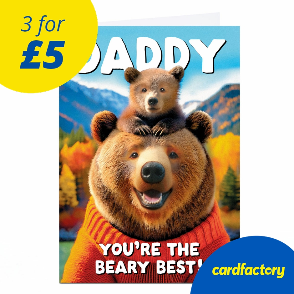 Image of Birthday Card - The Beary Best, Daddy