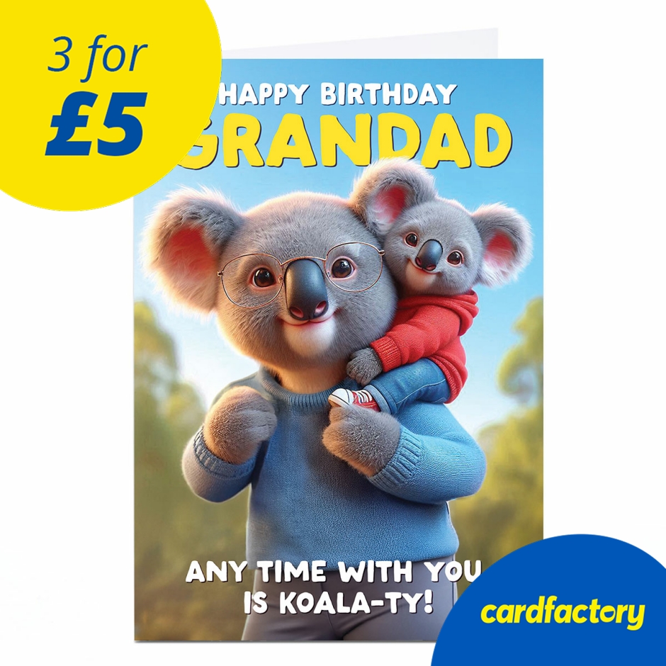 Image of Birthday Card - Koala-ty Time, Grandad