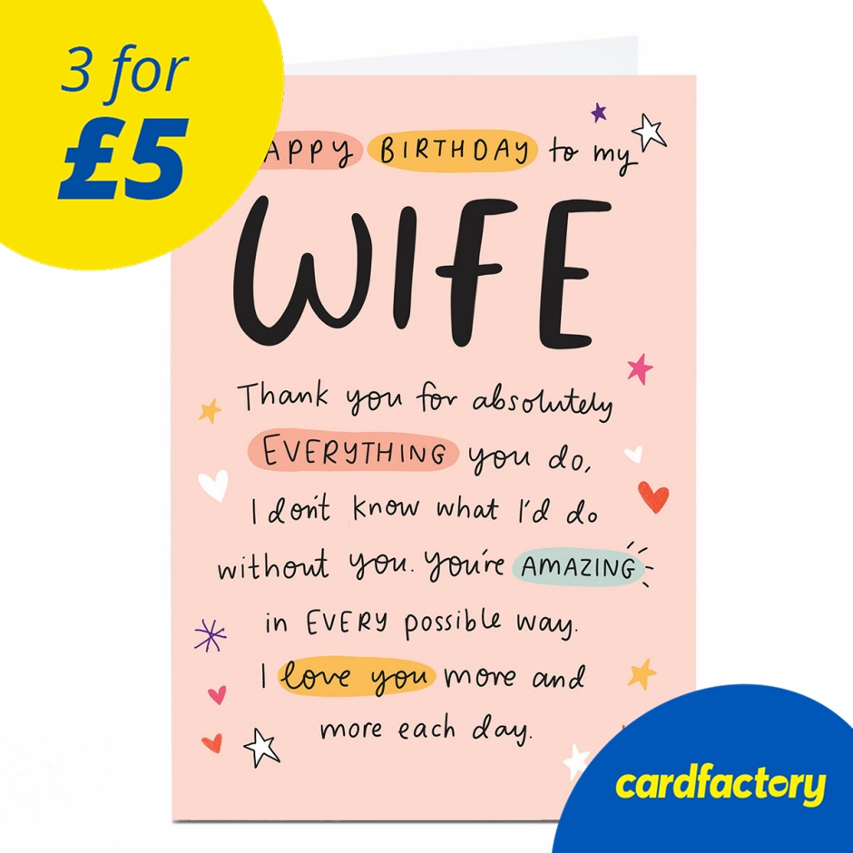 Image of Birthday Card - Amazing In Every Possible Way, Wife