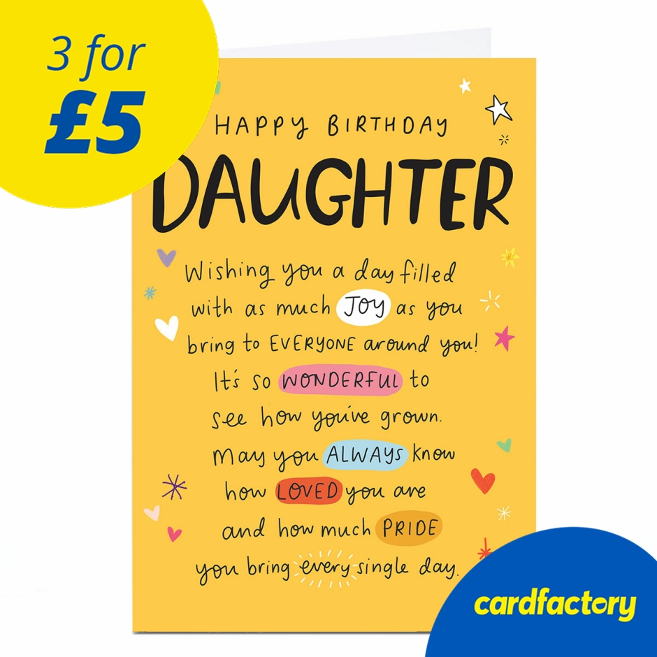 Image of Birthday Card - As Much Joy As You Bring, Daughter