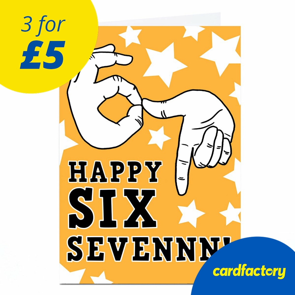 Image of Birthday Card - Happy Six Sevennn