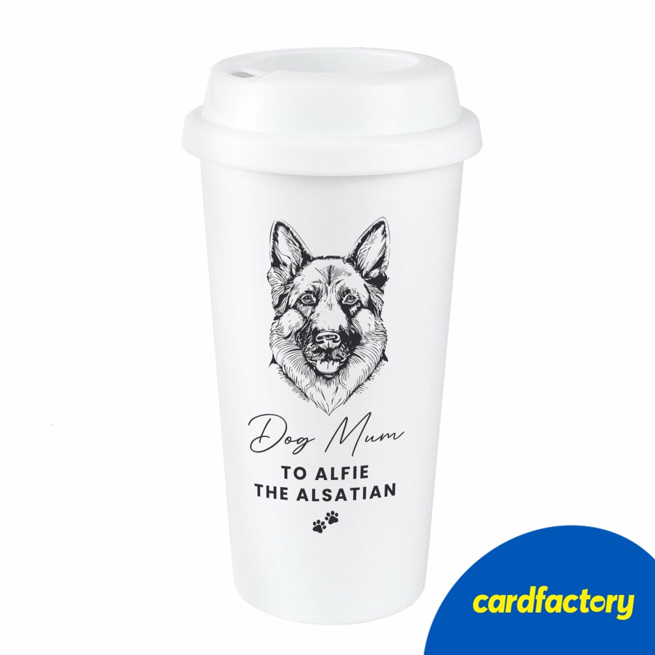 Image of Personalised Dog Breed Travel Cup