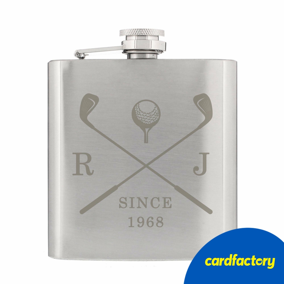 Image of Personalised Golf Hip Flask