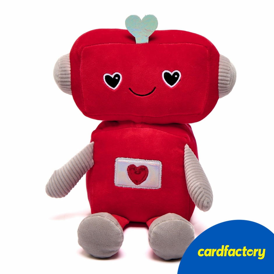 Image of Medium Love Heart Robot Soft Toy