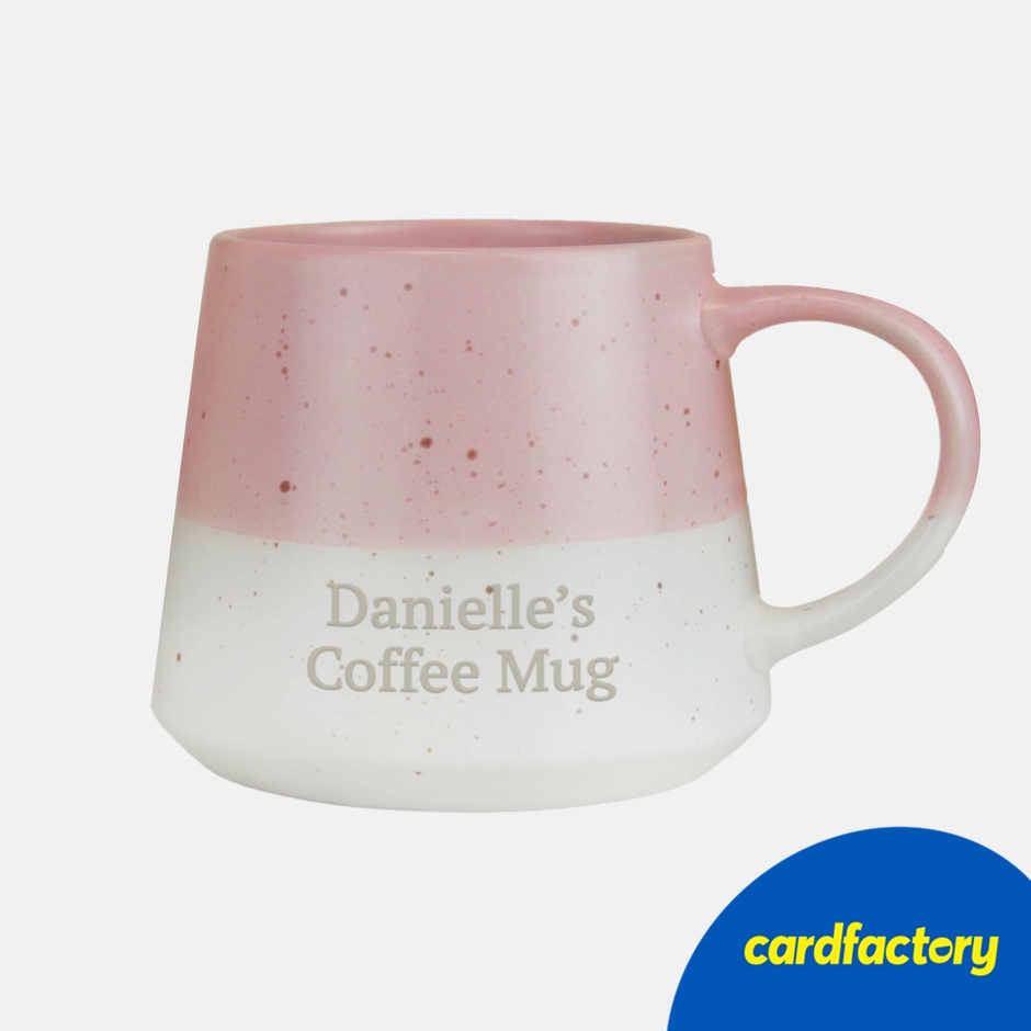 Image of Personalised Pink Speckled Ceramic Mug