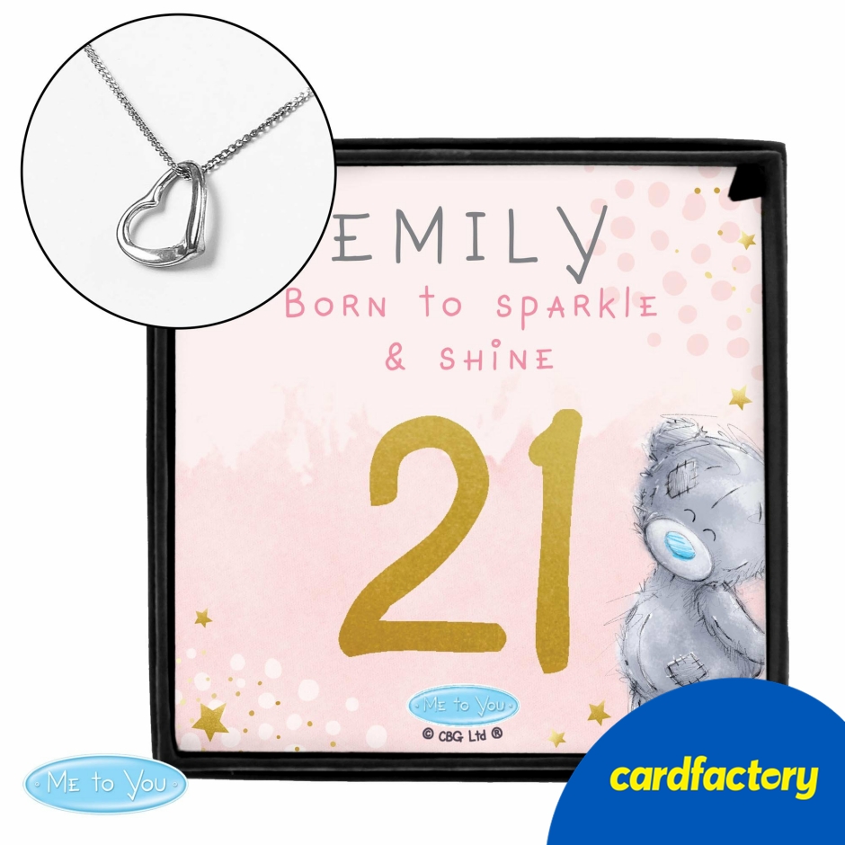 Image of Personalised Me To You Birthday Silver Tone Necklace &amp; Box