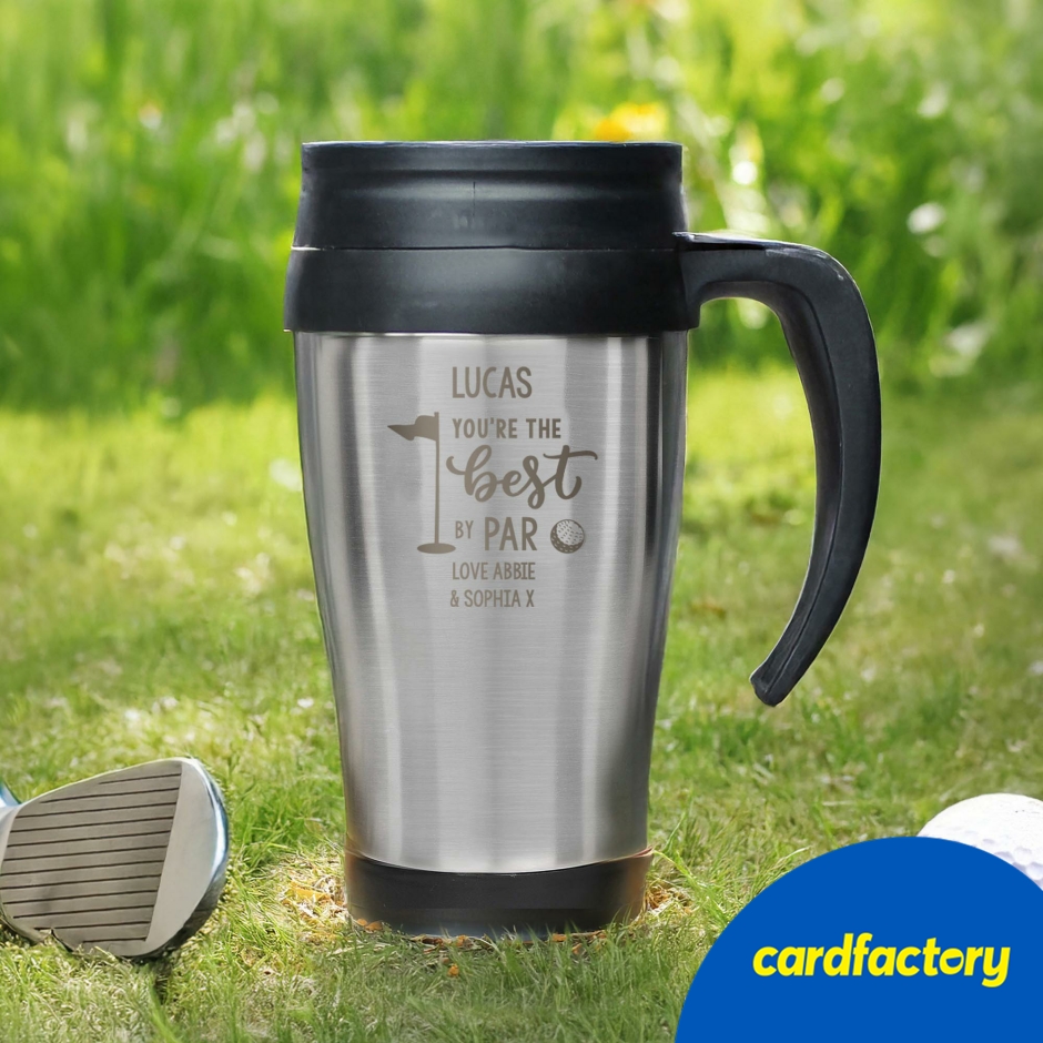 Image of Personalised Best By Par Travel Mug