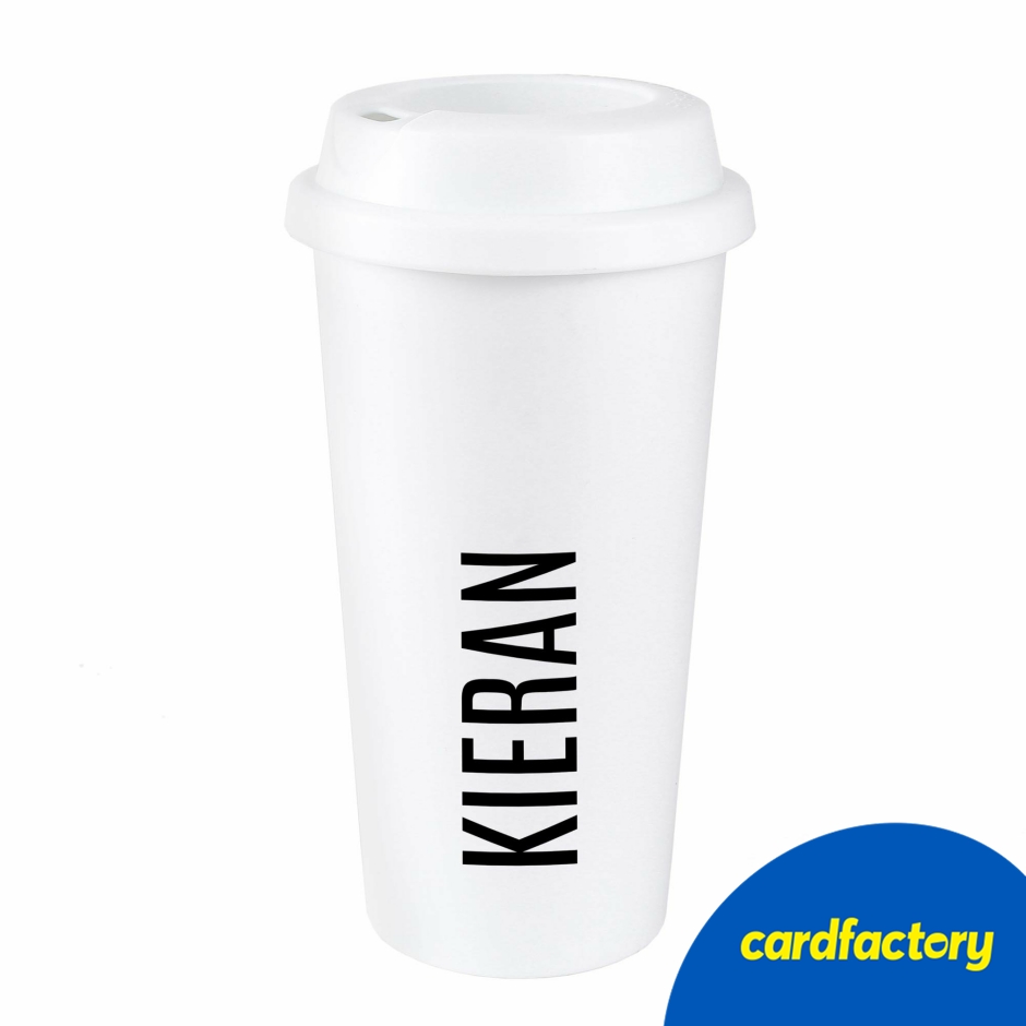 Image of Personalised Name Insulated Reusable Eco Travel Cup