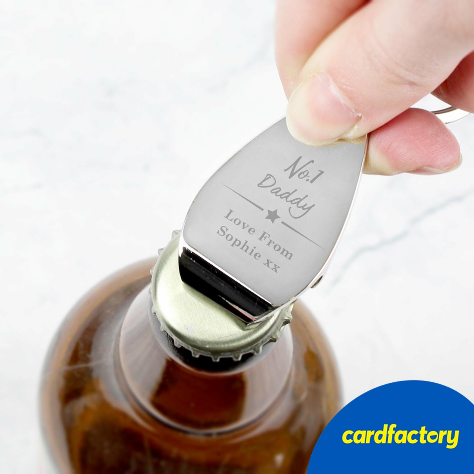Image of Personalised No.1 Bottle Opener Keyring