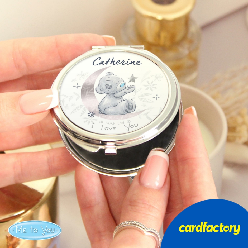 Image of Personalised Moon &amp; Stars Me To You Compact Mirror