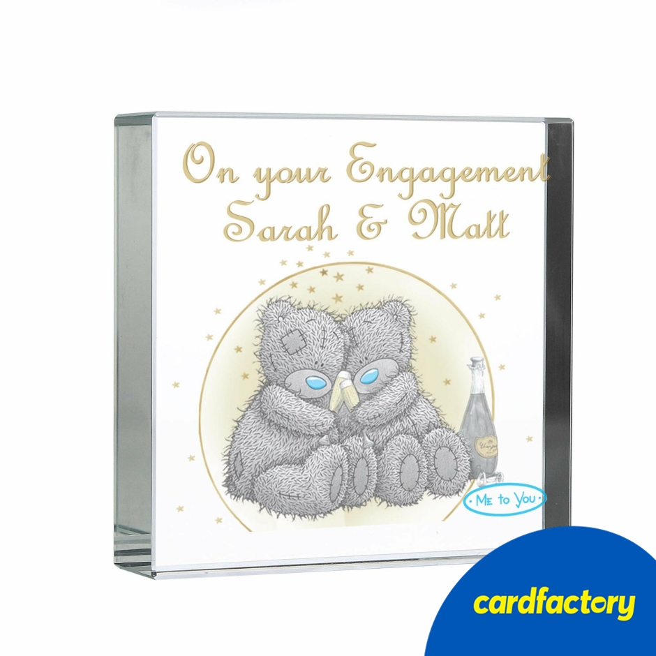 Image of Personalised Me To You Gold Stars Crystal Token