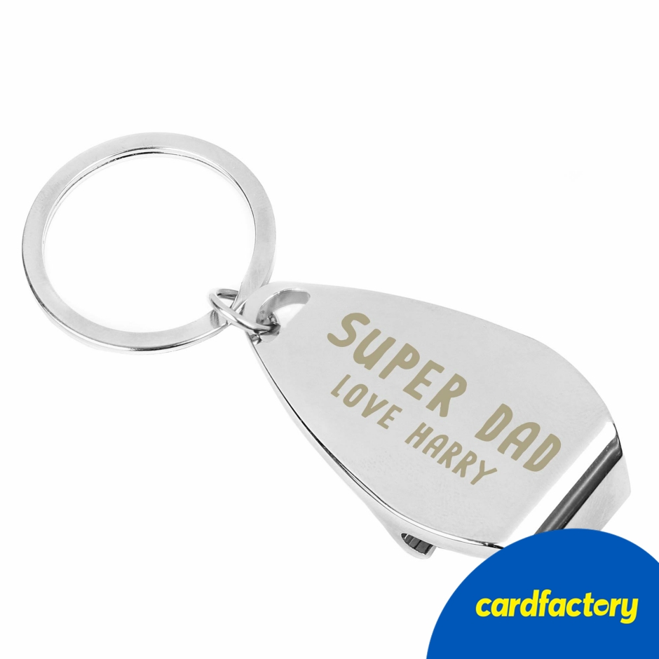 Image of Personalised Super Dad Bottle Opener Keyring