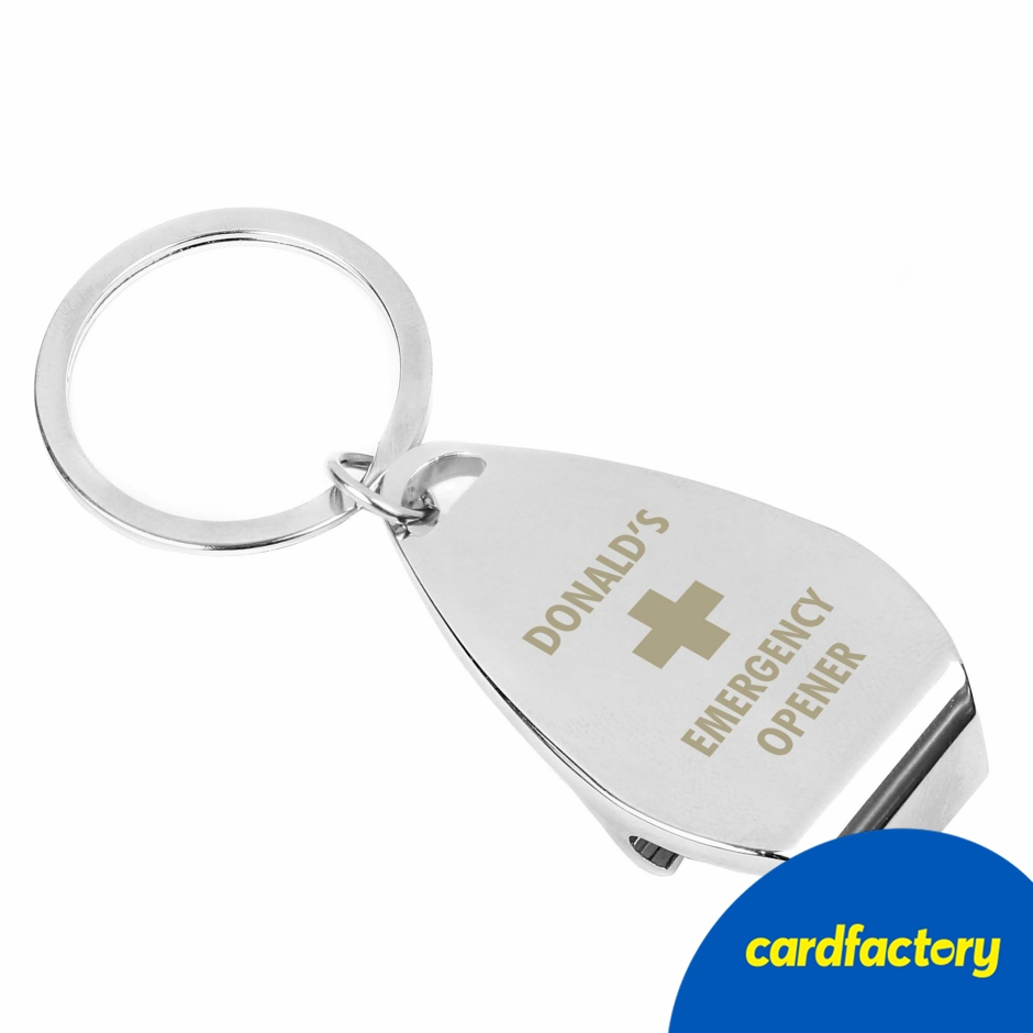 Image of Personalised Emergency Bottle Opener Keyring