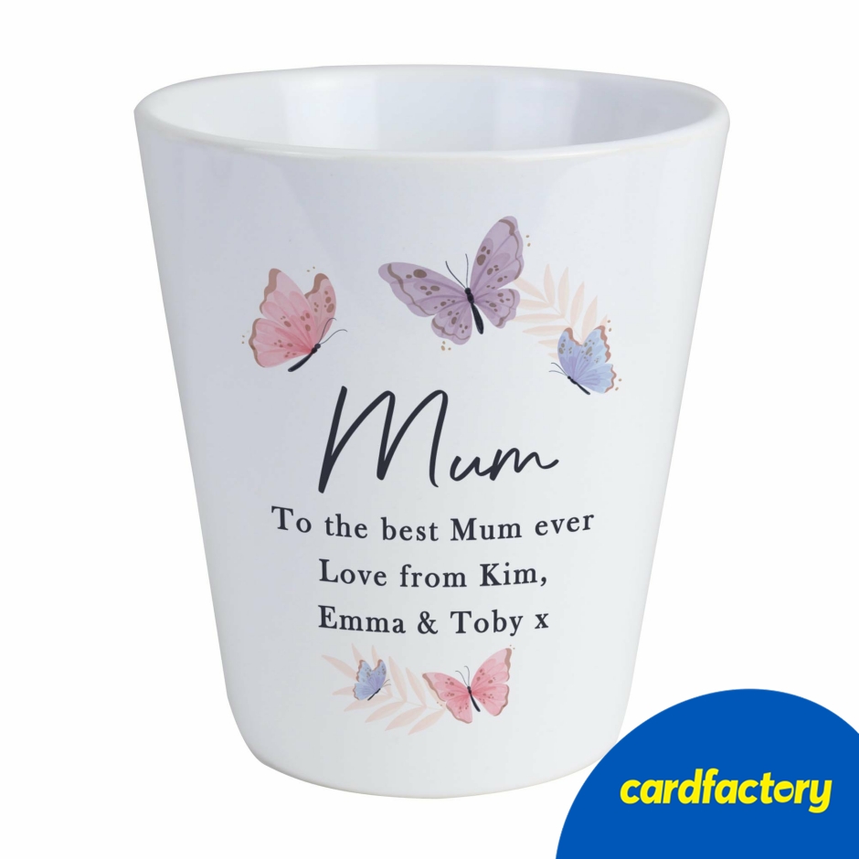 Image of Personalised Butterfly Plant Pot