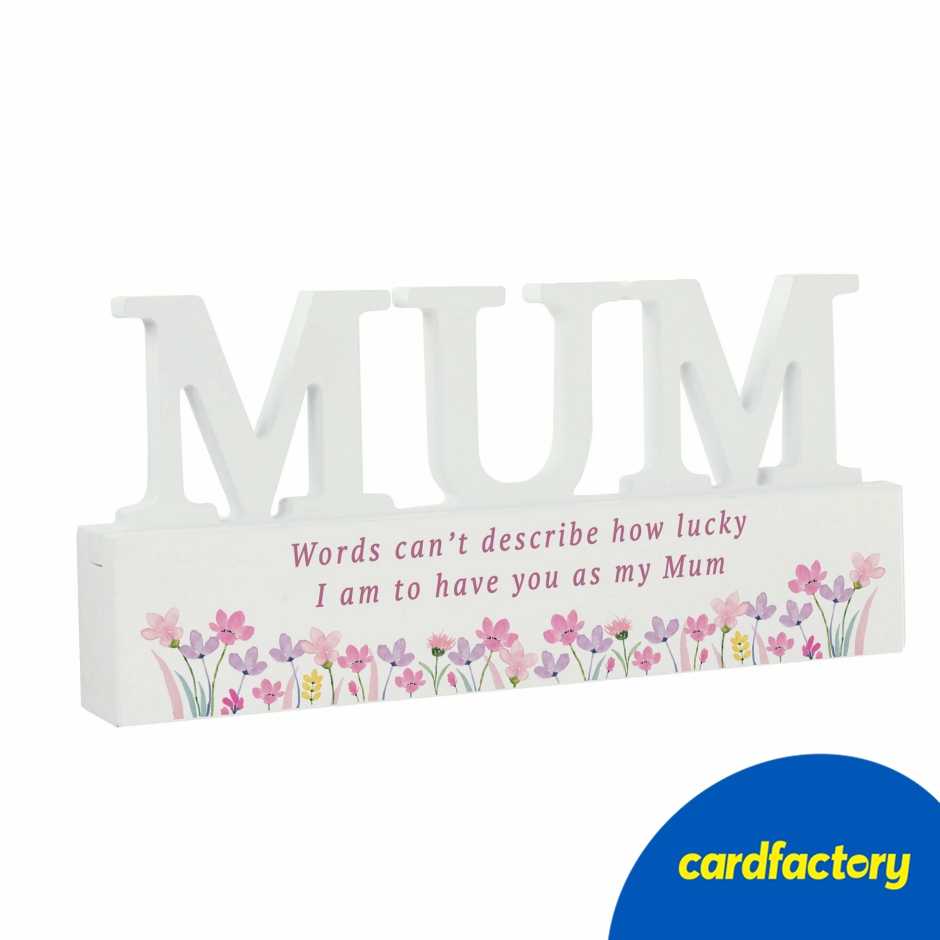 Image of Personalised Floral Wooden Mum Ornament