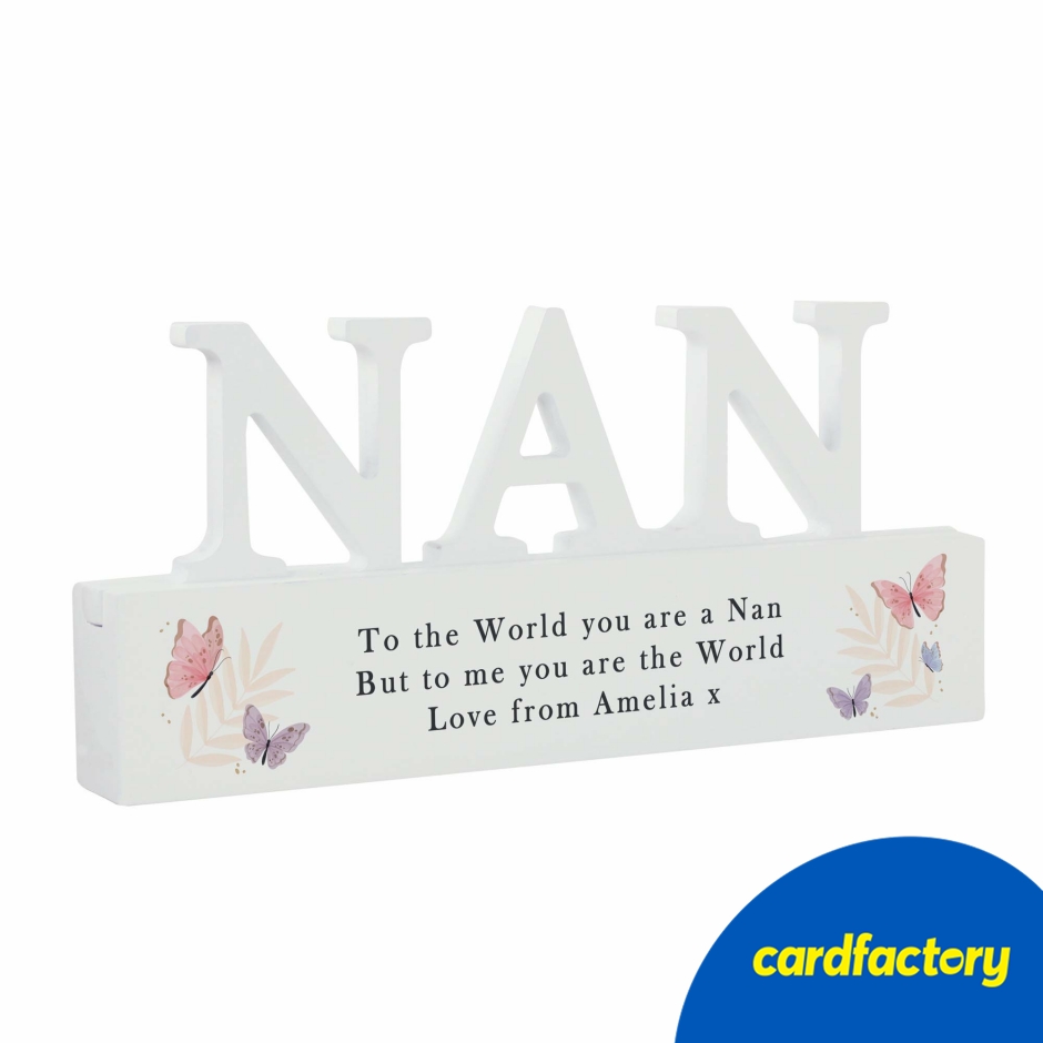 Image of Personalised Butterfly Nan Ornament