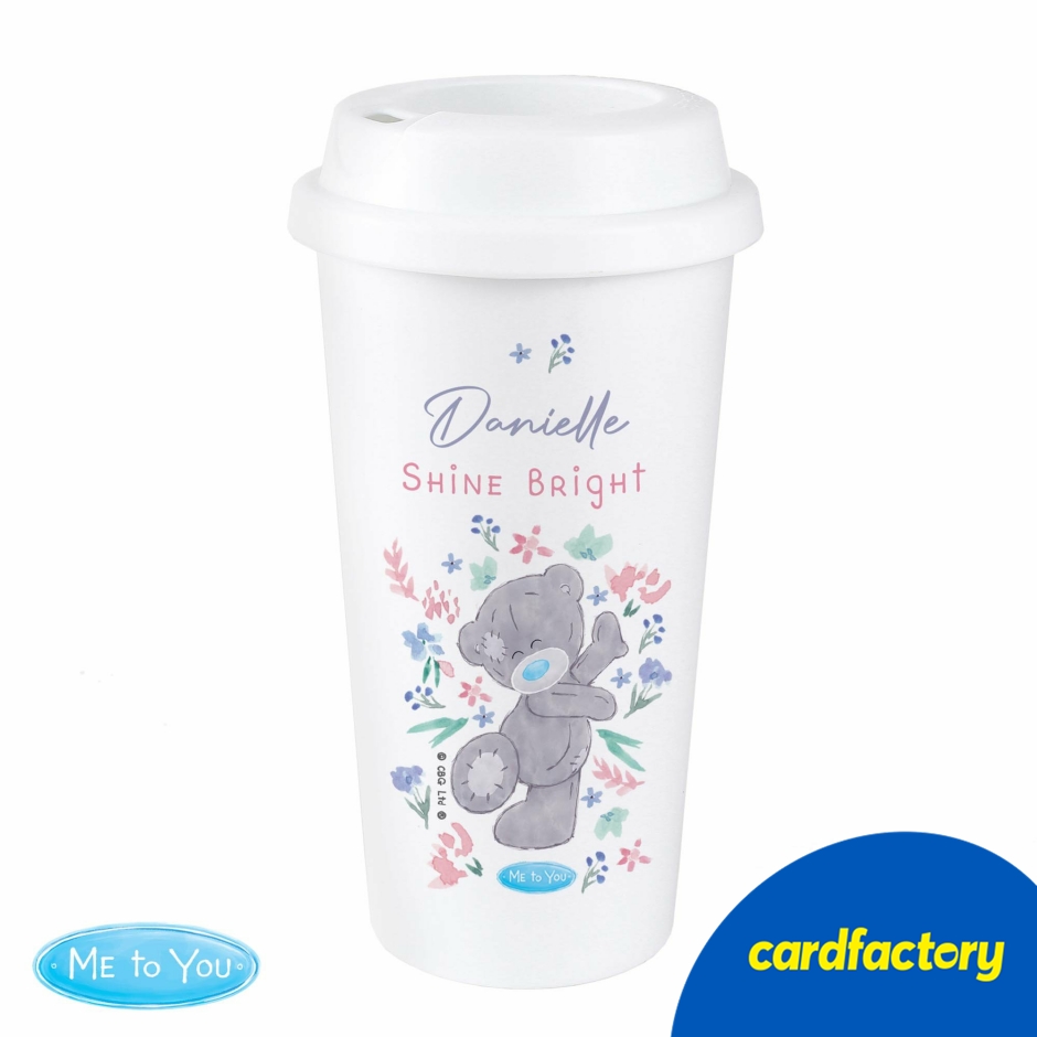 Image of Personalised Me To You Floral Insulated Reusable Eco Travel Cup