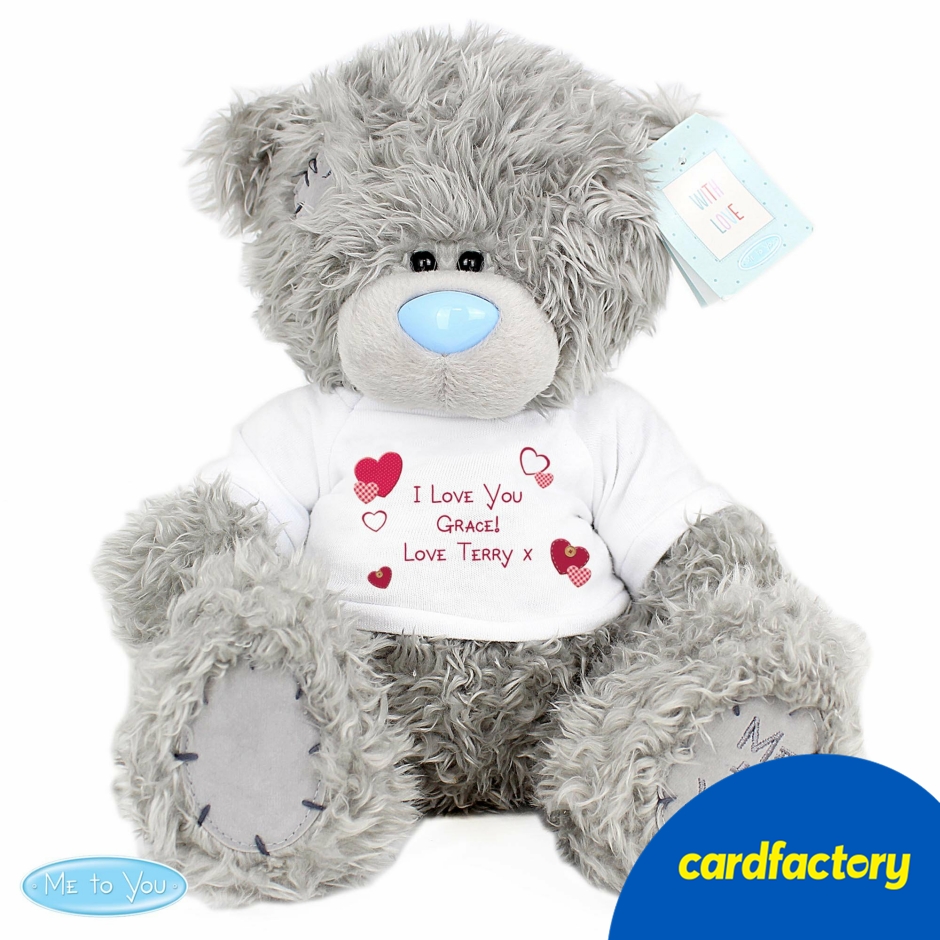 Image of Personalised Me to You Bear Hearts