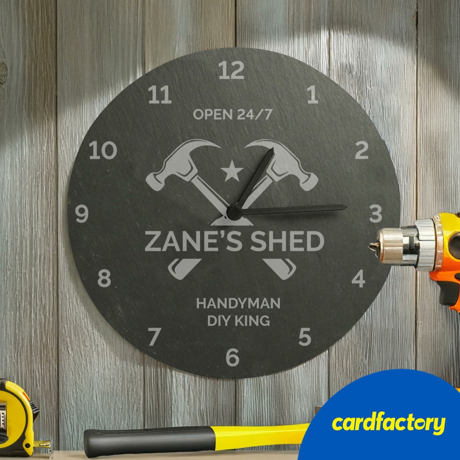 Image of Personalised Tools Slate Clock