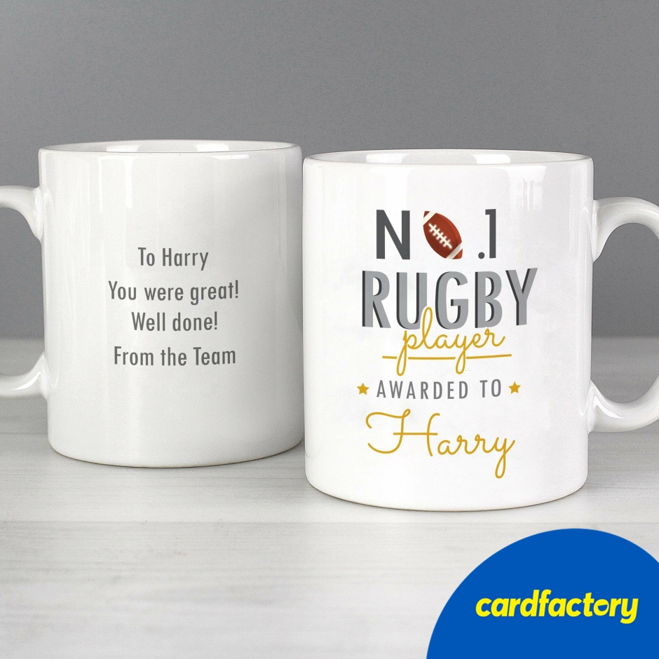 Image of Personalised No.1 Rugby Player Mug