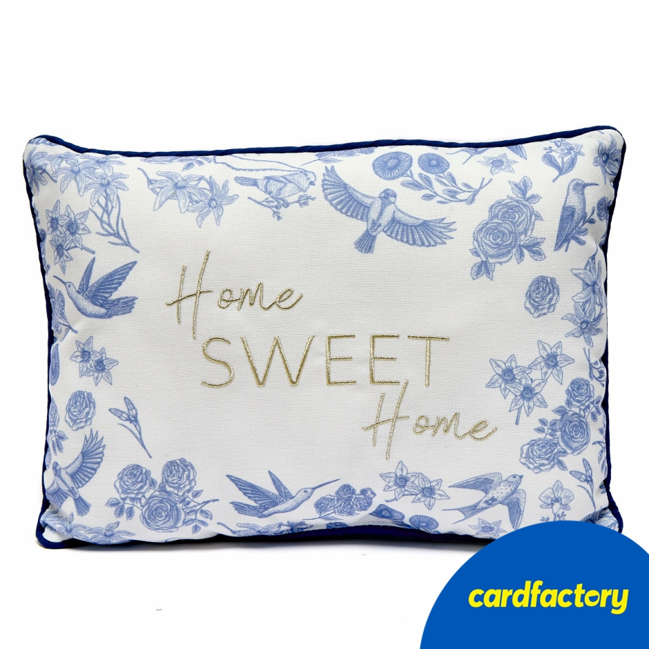 Image of Home Sweet Home Willow Pattern Cushion