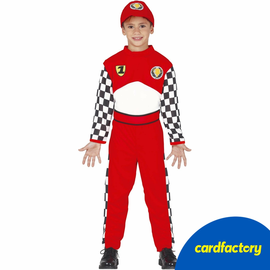 Image of Formula Driver Children's Fancy Dress Costume | Polyester Material | 3-4 Years | Cardfactory