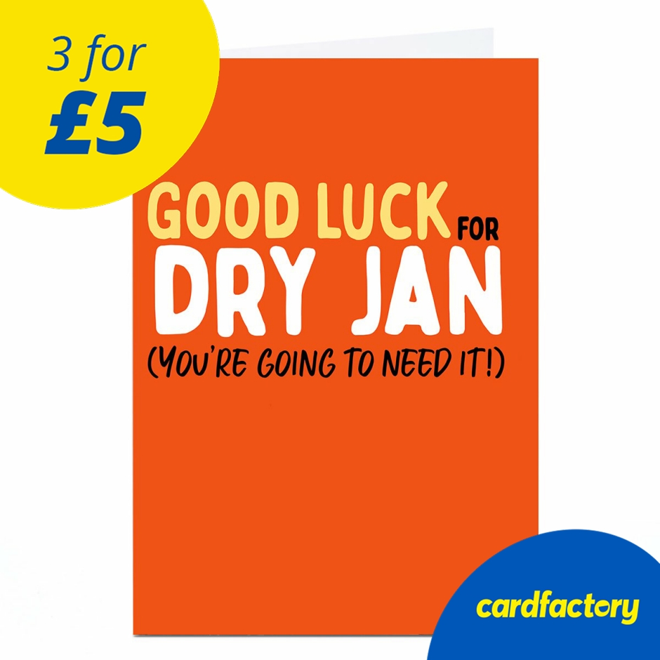 Image of Dry January Card - Good Luck