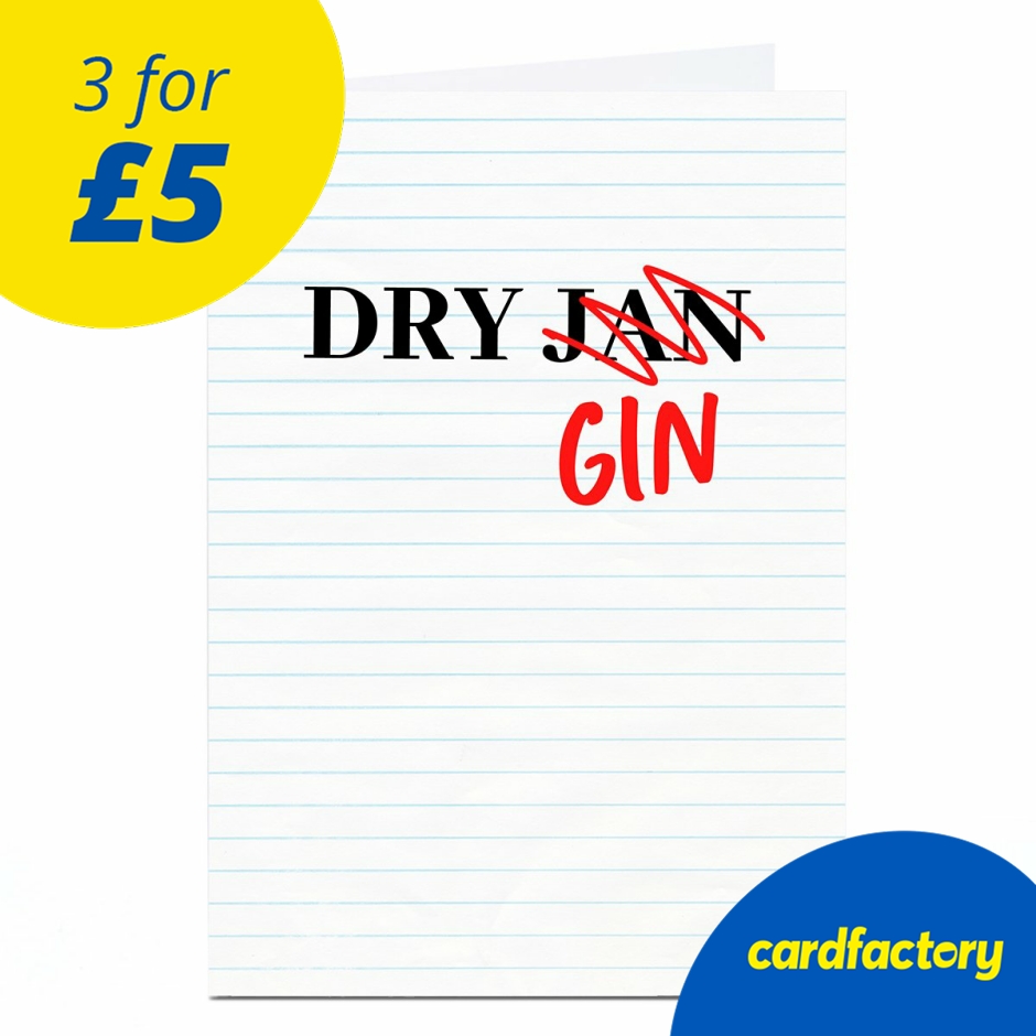 Image of Dry January Card - Dry Gin