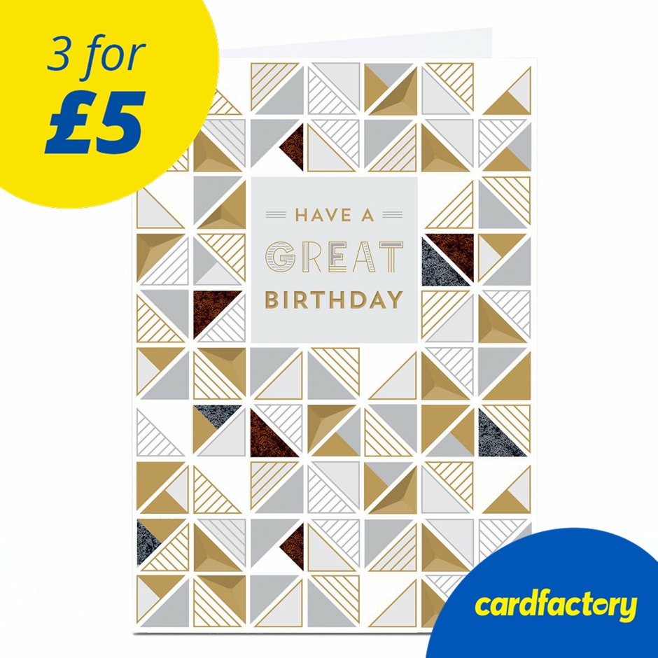 Image of Birthday Card - Have A Great Birthday Gold