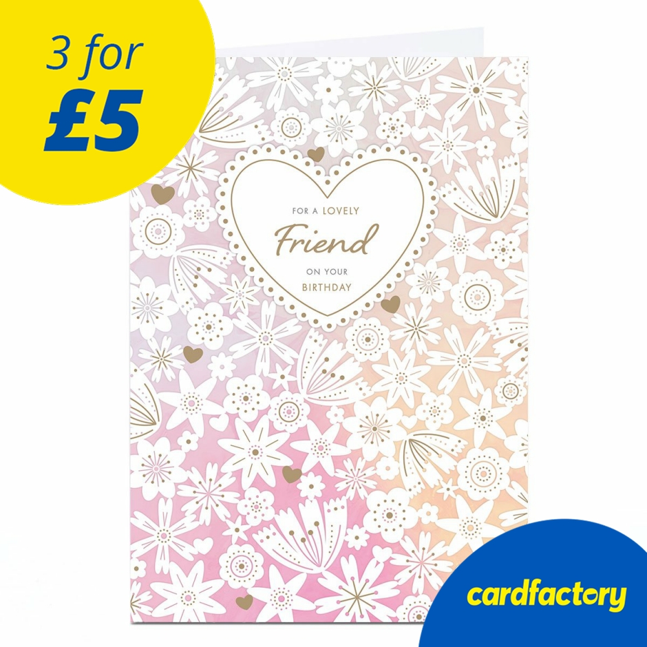 Image of Birthday Card - Lovely Friend Floral