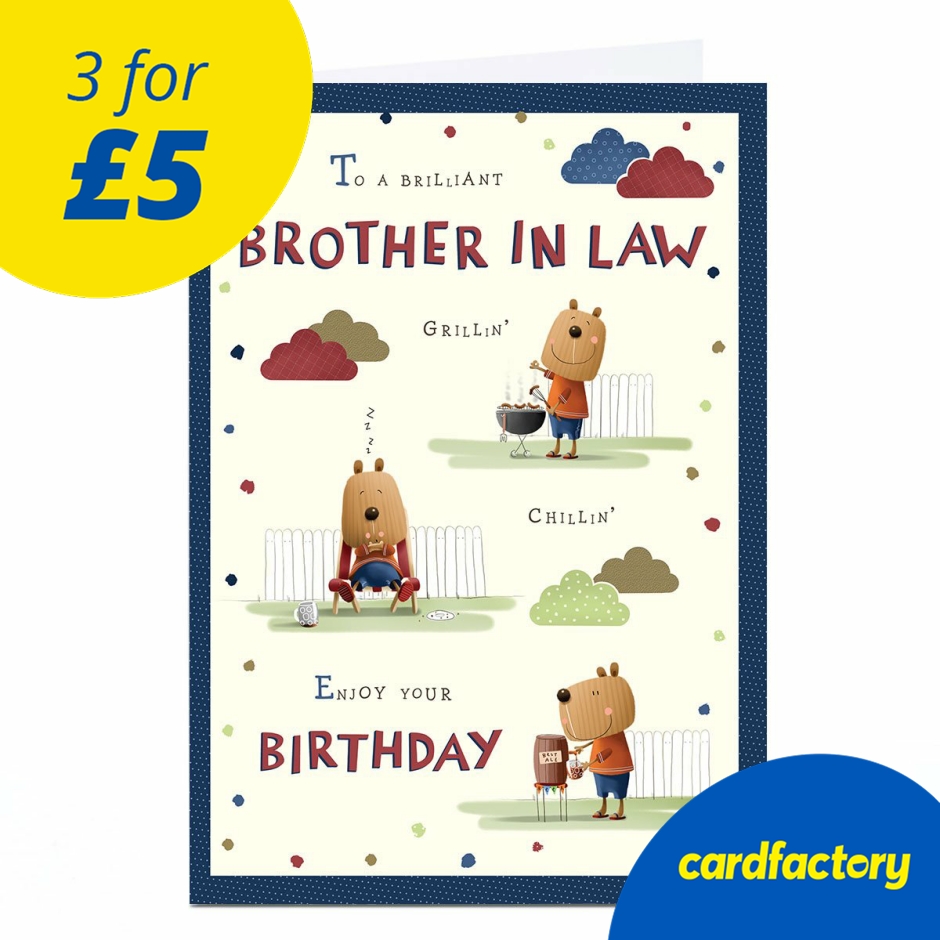 Image of Birthday Card - Grillin and Chillin, Brother In Law