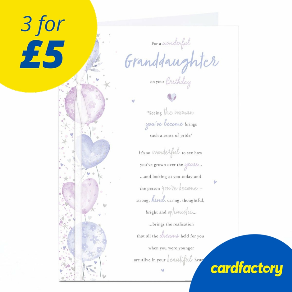 Image of Birthday Card - Wonderful Granddaughter