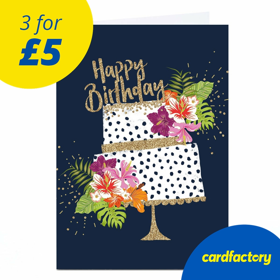 Image of Birthday Card - Happy Birthday Cake