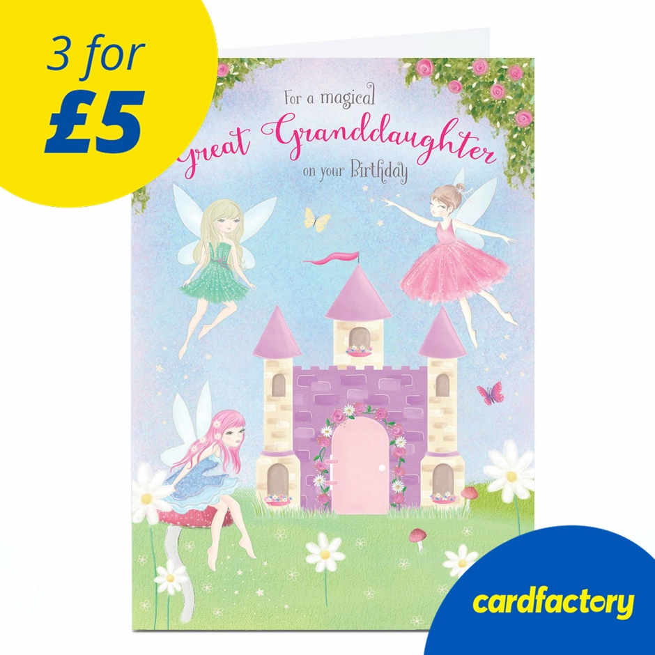 Image of Birthday Card - Fairy Great Granddaughter