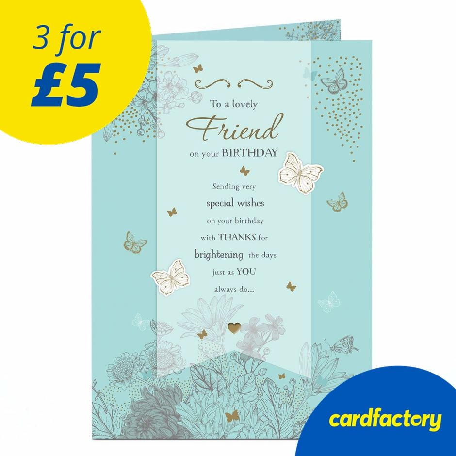 Image of Birthday Card - Lovely Friend Turquoise