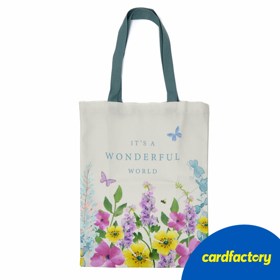 Image of It's A Wonderful World Floral Tote Bag
