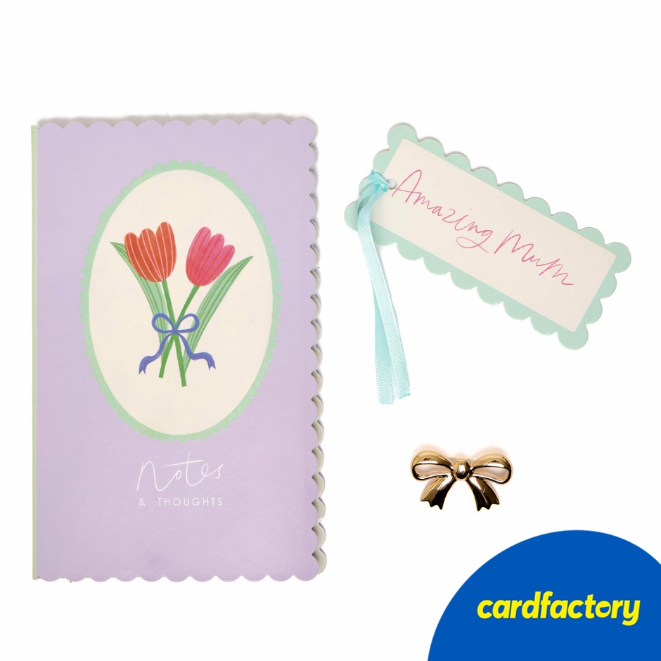 Image of Amazing Mum Notebook, Badge &amp; Bookmark Set