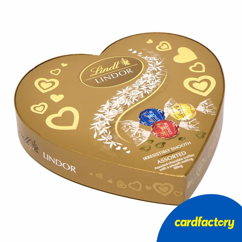 Image of Lindt LINDOR Assorted Chocolate Heart Box 200g