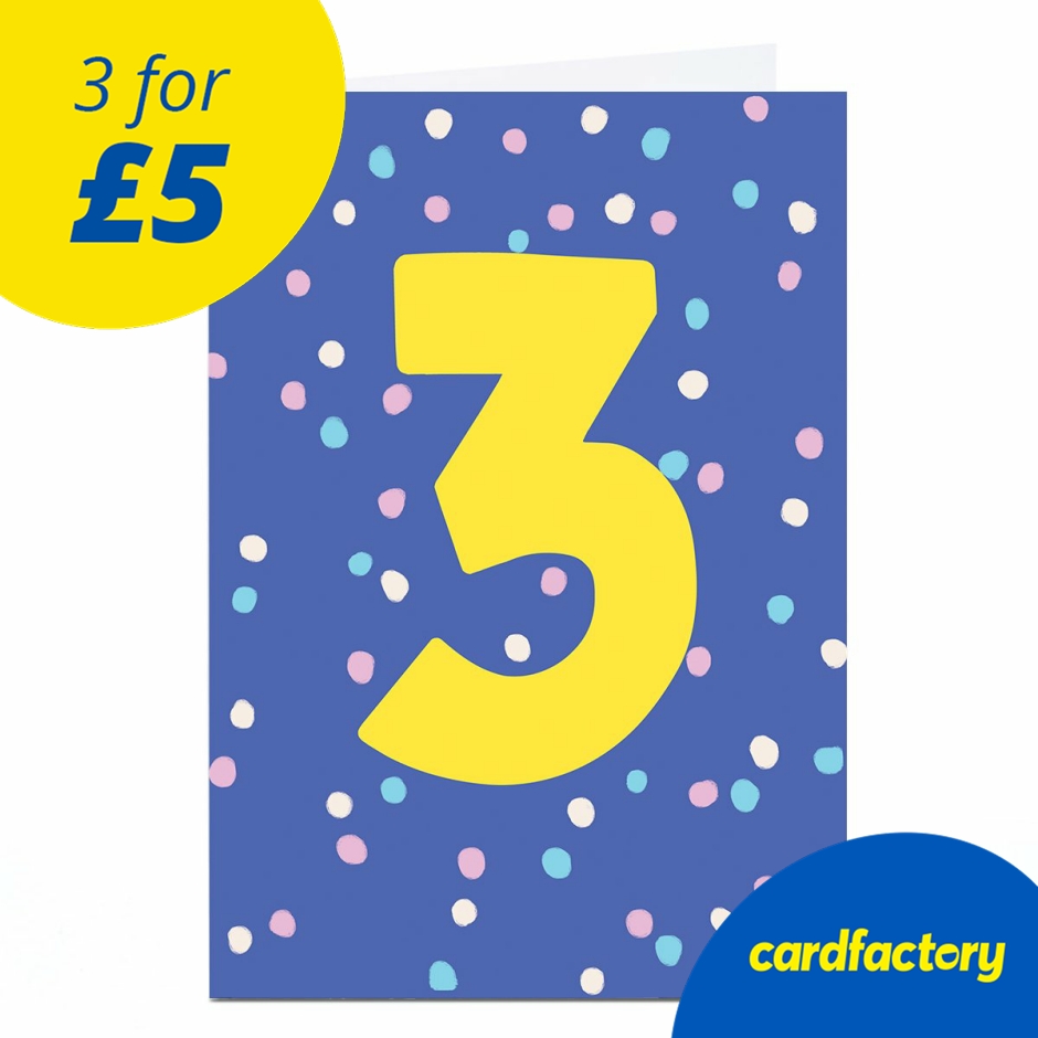 Image of 3rd Birthday Card - Colourful Dots
