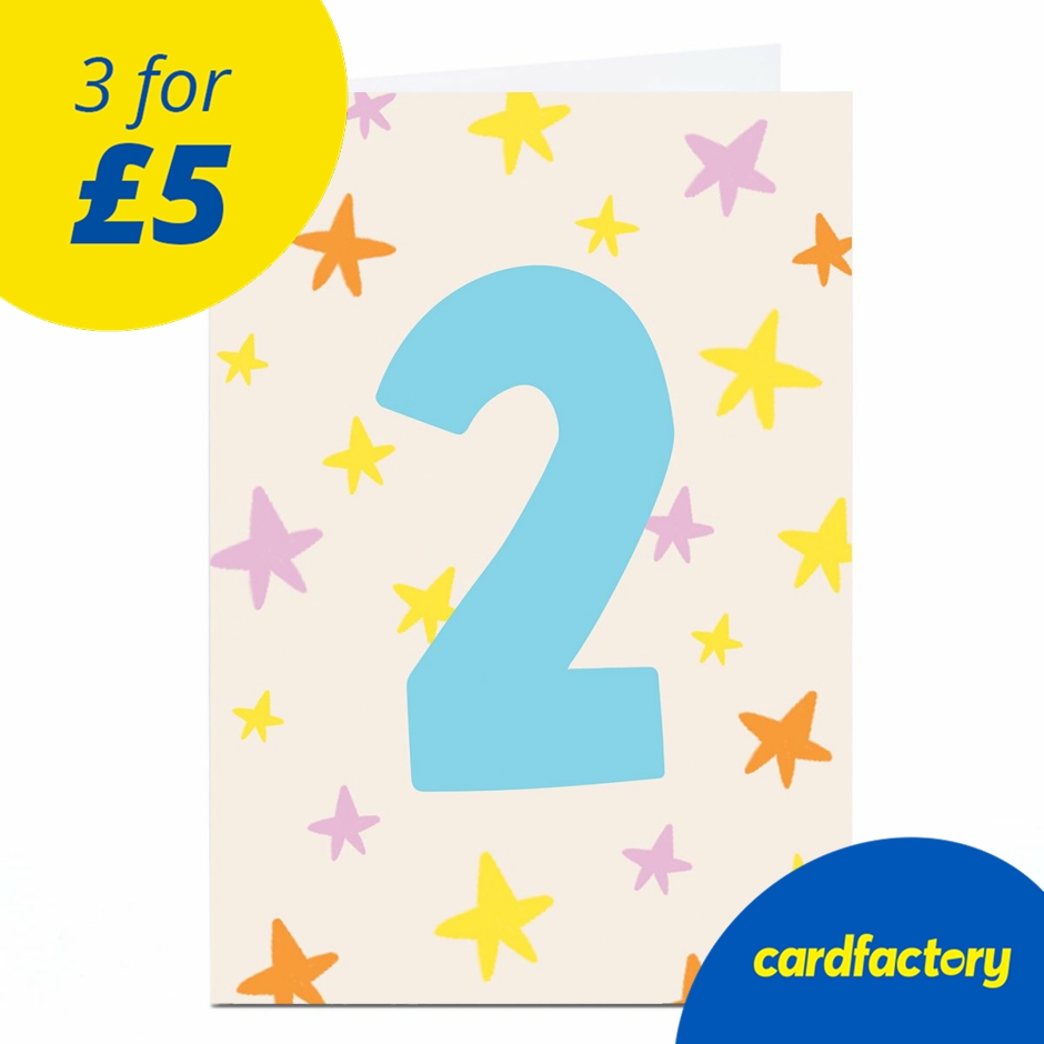 Image of 2nd Birthday Card - Colourful Stars