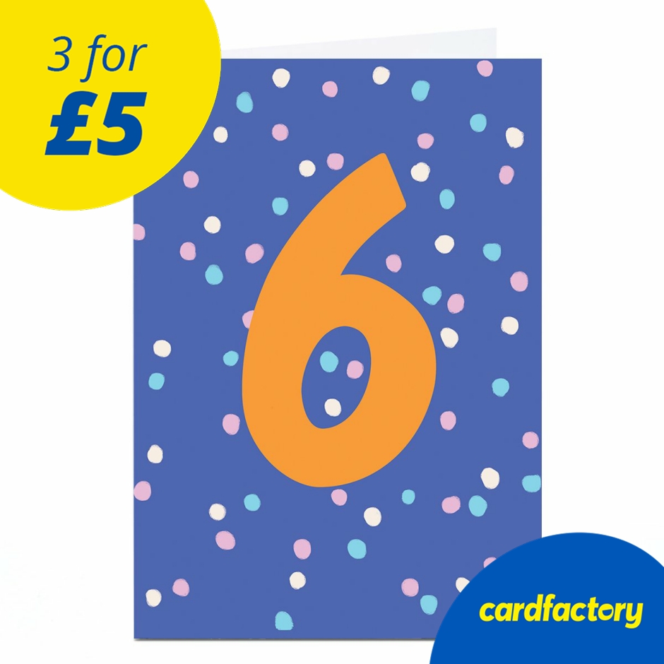 Image of 6th Birthday Card - Colourful Dots